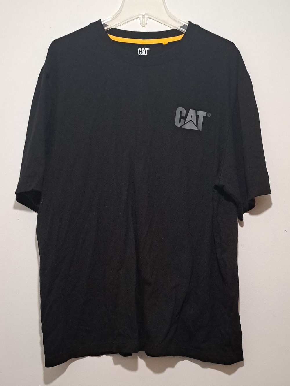 Cat Black Short Sleeve Logo Tee Mens Work Wear